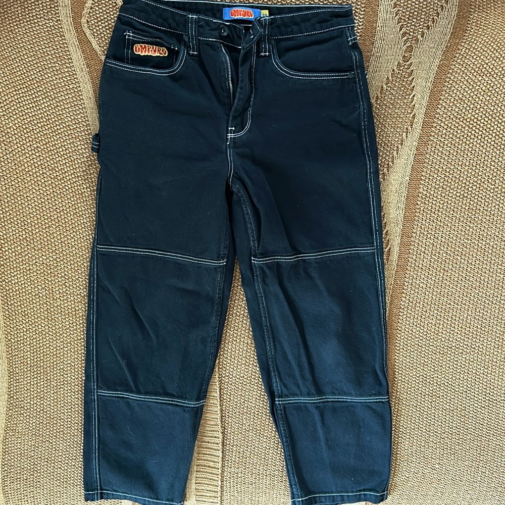 Emprye Men’s White and Black Carpenter Pants